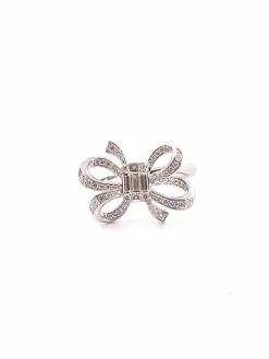 Bague Noeud en or blanc diamants