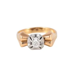 Bague noeud en or et diamant années 40