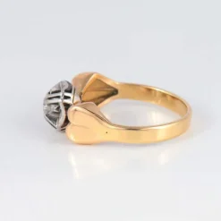 Bague noeud en or et diamant années 40