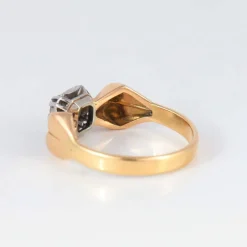 Bague noeud en or et diamant années 40