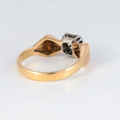 Bague noeud en or et diamant années 40
