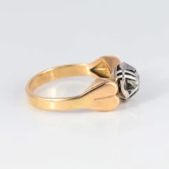 Bague noeud en or et diamant années 40