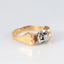 Bague noeud en or et diamant années 40