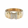 BAGUE "NOEUD" OR JAUNE & DIAMANTS