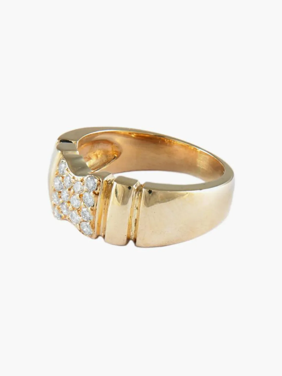 BAGUE "NOEUD" OR JAUNE & DIAMANTS