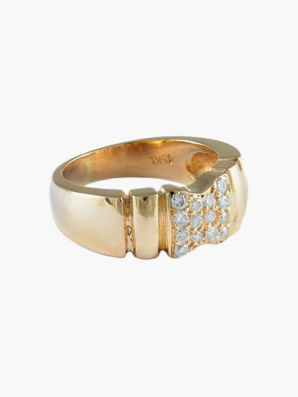 BAGUE "NOEUD" OR JAUNE & DIAMANTS