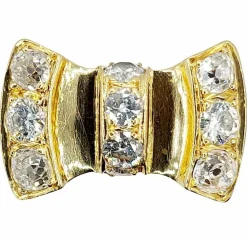 Bague noeud XXL Art Déco or jaune, 2,46 carats de diamant (circa 1950)