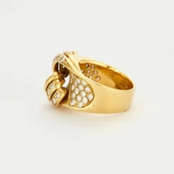 Bague nouée pavage diamants