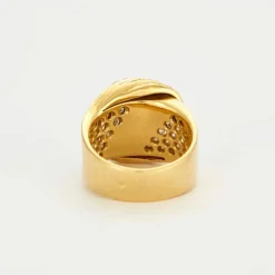 Bague nouée pavage diamants