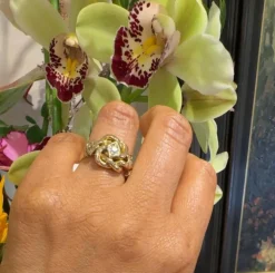 Bague nœud d'amour en diamant