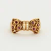 Bague Nœud Diamants et Rubis