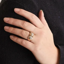 Bague nœud diamants or jaune