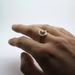 Bague Octogonale Diamants