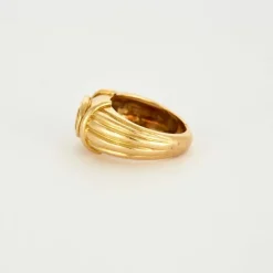 Bague Oeil Bleu or jaune et saphir