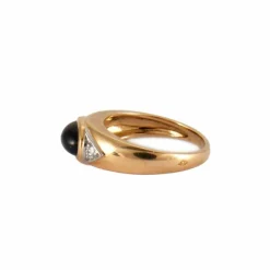 BAGUE ONYX & DIAMANTS