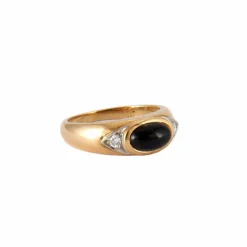 BAGUE ONYX & DIAMANTS
