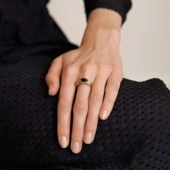 BAGUE ONYX & DIAMANTS