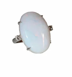 Bague OPALE blanche d'Australie