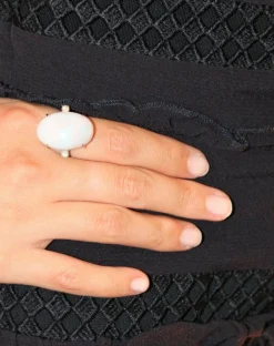 Bague OPALE blanche d'Australie