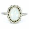 Bague Opale Diamant Platine