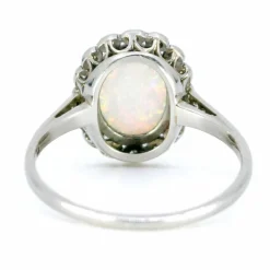 Bague Opale Diamant Platine