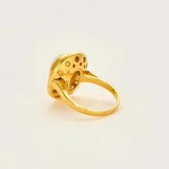 Bague opale diamants