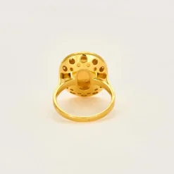 Bague opale diamants