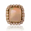 Bague opale et diamants vintage