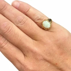 Bague opale or jaune 18 carats