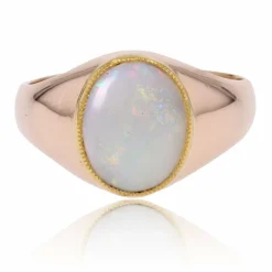 Bague opale or rose
