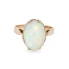 Bague opale éthiopienne bijoux de cocktail vintage en or jaune