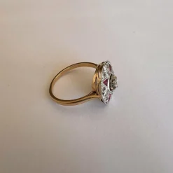 Bague Or Diamants et Rubis