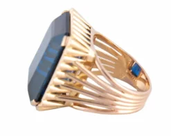 BAGUE OR & SPINELLE