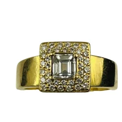 Bague Or avec Diamant Central