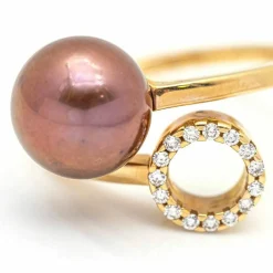 Bague ORÊ avec Diamants et Perles