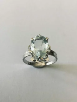 Bague Or blanc & Aigue-Marine