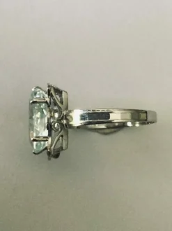 Bague Or blanc & Aigue-Marine