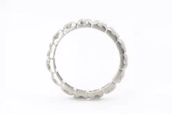 Bague or blanc 18 carat et diamants