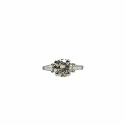 Bague or blanc 18 carats sertie de diamants naturels