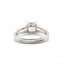 Bague or blanc 18 carats sertie d'une tourmaline et diamants naturels