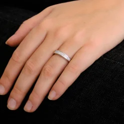 Bague Or blanc 18 Diamants