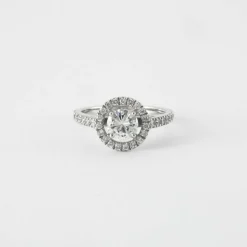Bague or blanc & diamants