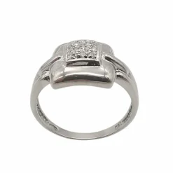 Bague or blanc & diamants