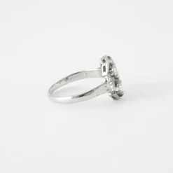 Bague or blanc & diamants