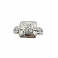 Bague or blanc & diamants