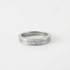 Bague Or blanc 18 Diamants