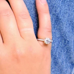 Bague or blanc diamants 1.23ct