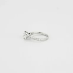 Bague or blanc diamants 1.23ct