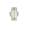 Bague or blanc, aigue marine et diamants