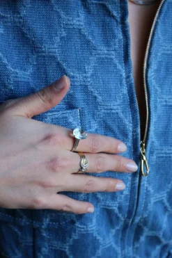 Bague Or Blanc Aigue-marine